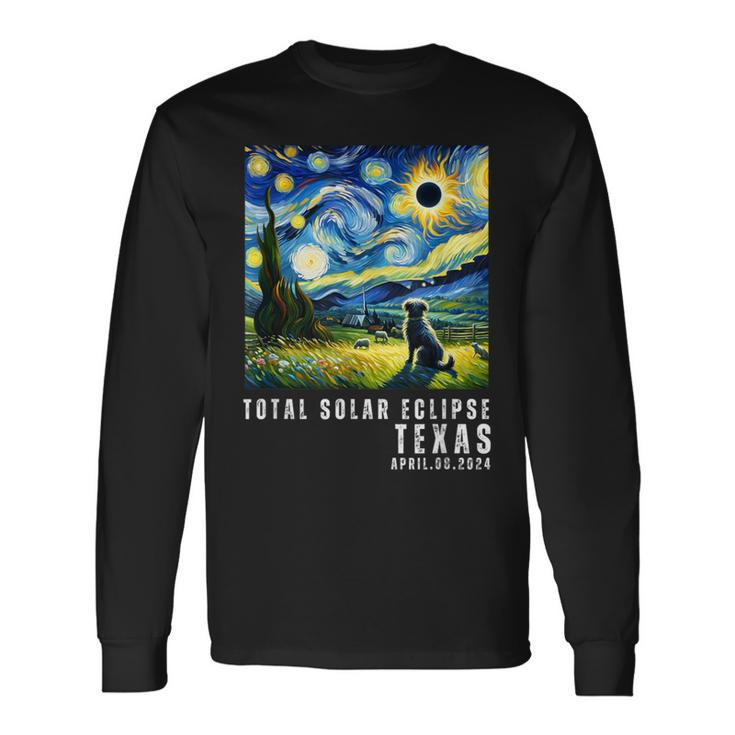 Total Solar Eclipse April 8 2024 Texas Souvenir Long Sleeve T-Shirt