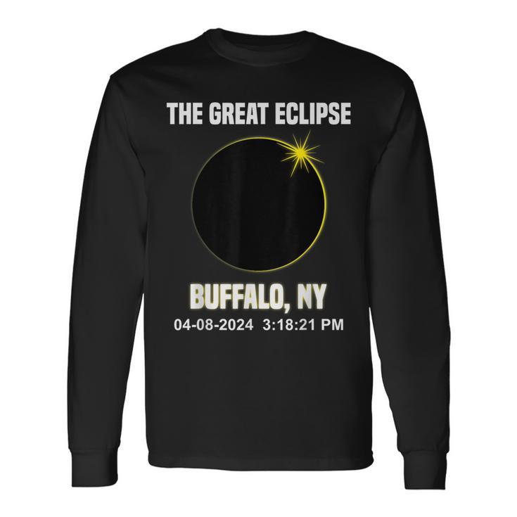 Total Solar Eclipse Buffalo 2024 Time New York Eclipse Long Sleeve T-Shirt