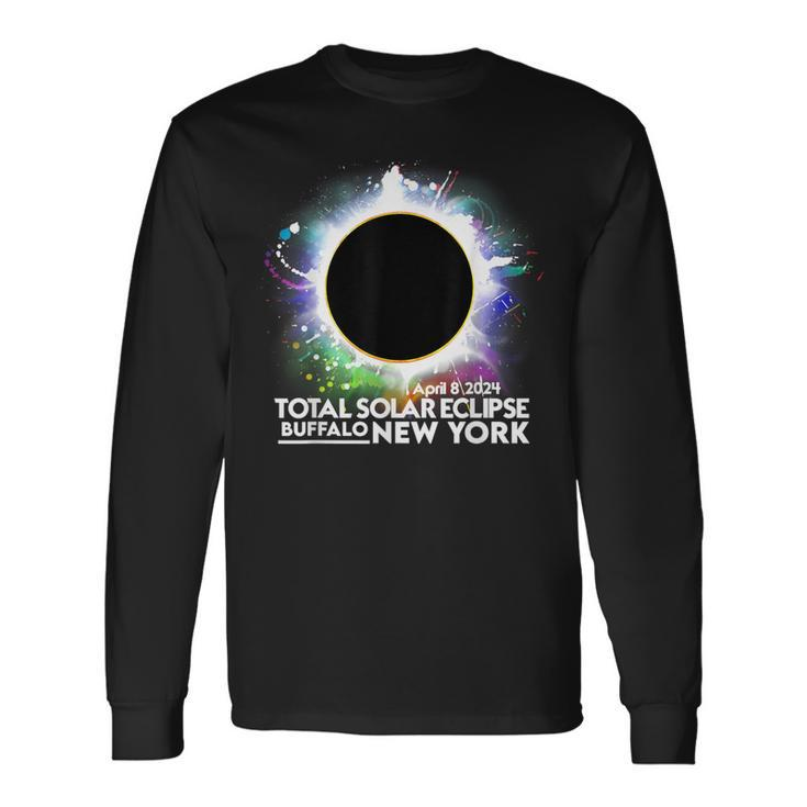 Total Solar Eclipse Buffalo New York April 8 2024 Totality Long Sleeve T-Shirt