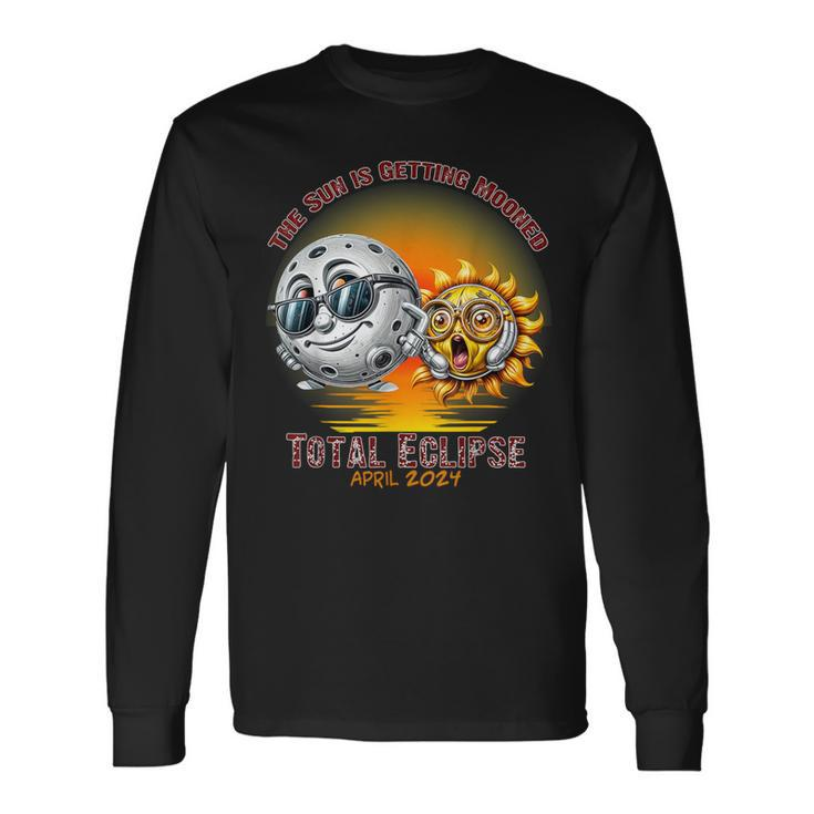 Total Solar Eclipse Chase April 2024 Sun Is Getting Mooned Long Sleeve T-Shirt