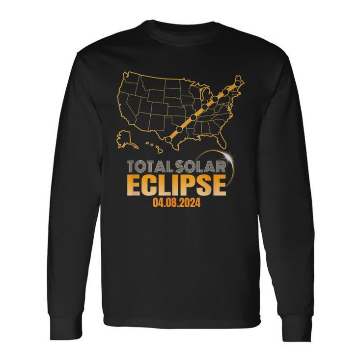 The Total Solar Eclipse Is Coming To North America On April Long Sleeve T-Shirt