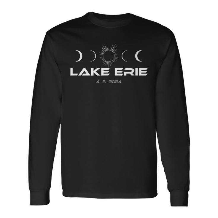 Total Solar Eclipse Lake Erie – April 2024 Long Sleeve T-Shirt Gifts ideas