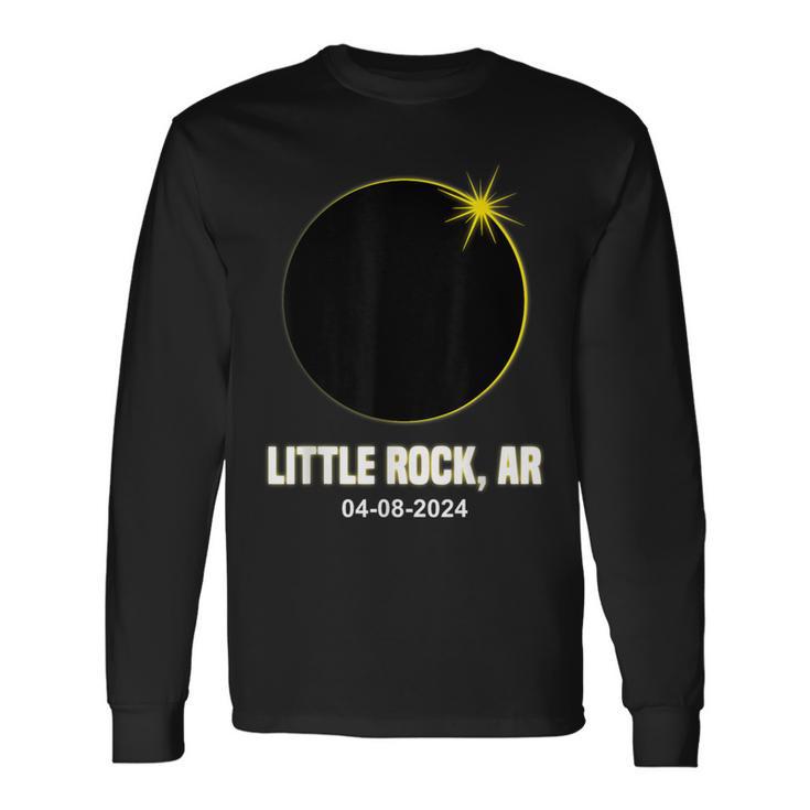 Total Solar Eclipse Little Rock 2024 Arkansas Solar Eclipse Long Sleeve T-Shirt Gifts ideas