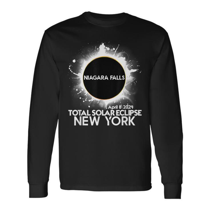 Total Solar Eclipse Niagara Falls New York 2024 Totality Long Sleeve T-Shirt