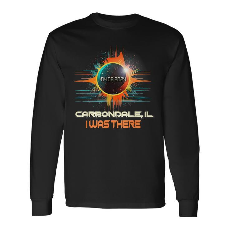 Total Solar Eclipse Retro Carbondale Illinois Il Long Sleeve T-Shirt