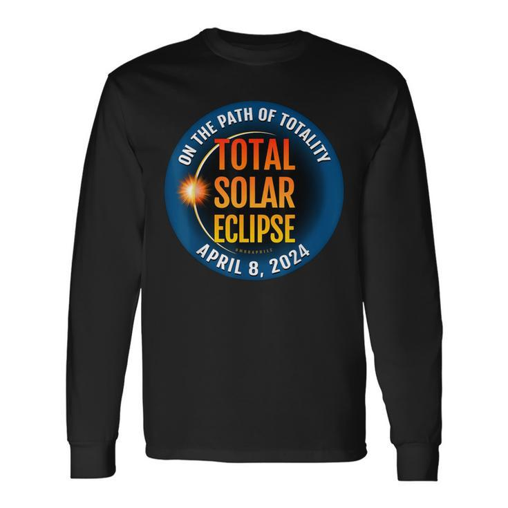 Total Solar Eclipse Totality April 8 2024 12 Long Sleeve T-Shirt
