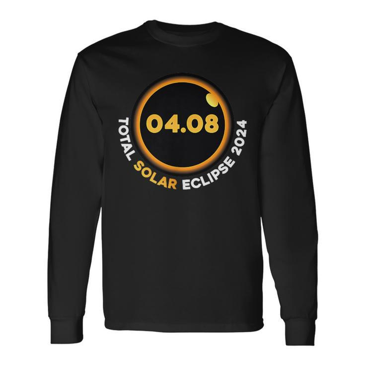 Total Solar Eclipse Tour 2024 Front And Back Long Sleeve T-Shirt