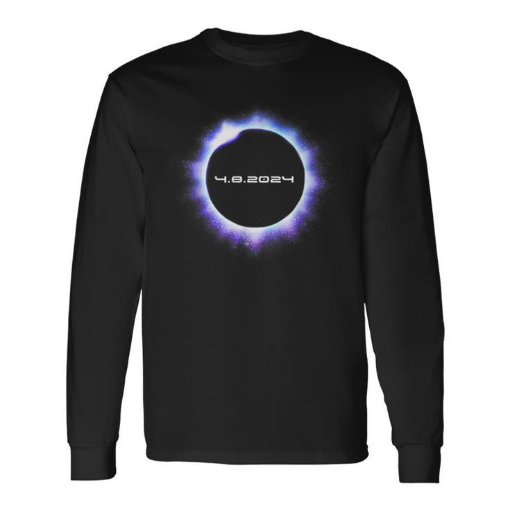 Totality 4082024 Total Solar Eclipse 2024 Long Sleeve T-Shirt