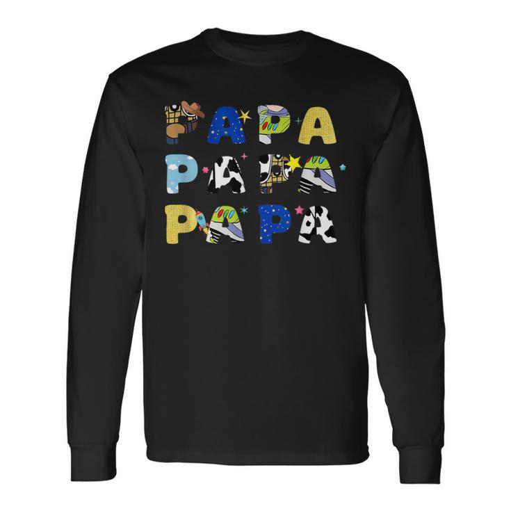 Toy Story Papa Boy Dad Father's Day For Mens Long Sleeve T-Shirt