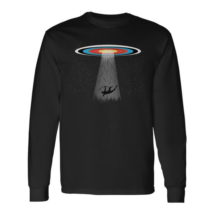 Traditional Archery Ufo Archery Target Recurve Bow Long Sleeve T-Shirt Gifts ideas
