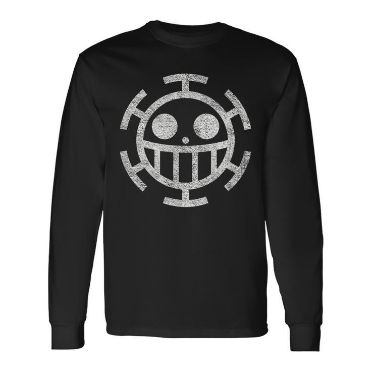 Trafalgar Pirate Jolly Roger Long Sleeve T-Shirt