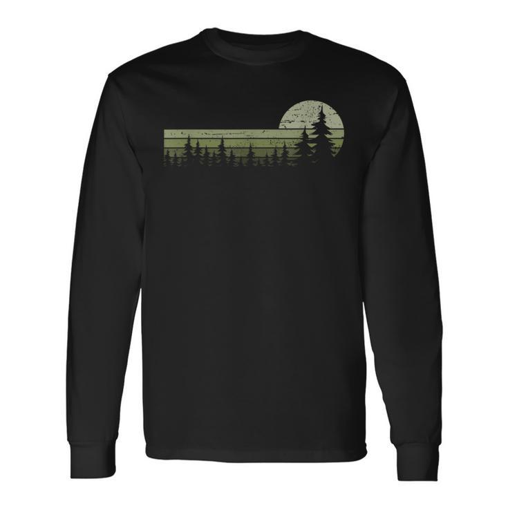 Trees Wildlife Nature Vintage Forest Long Sleeve T-Shirt