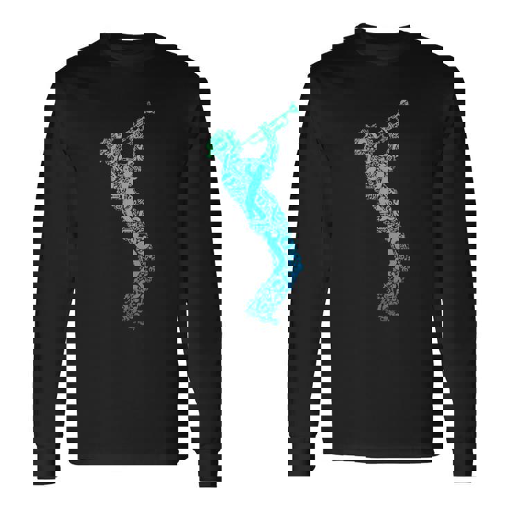 Trompeta Trompetero Hombre Niño Camiseta de manga larga