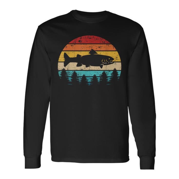 Trout Vintage Retro Long Sleeve T-Shirt