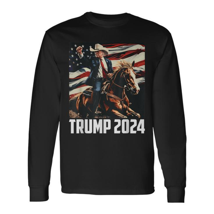 Trump 2024 4Th Of July Patriotic America Independence Day Long Sleeve T-Shirt
