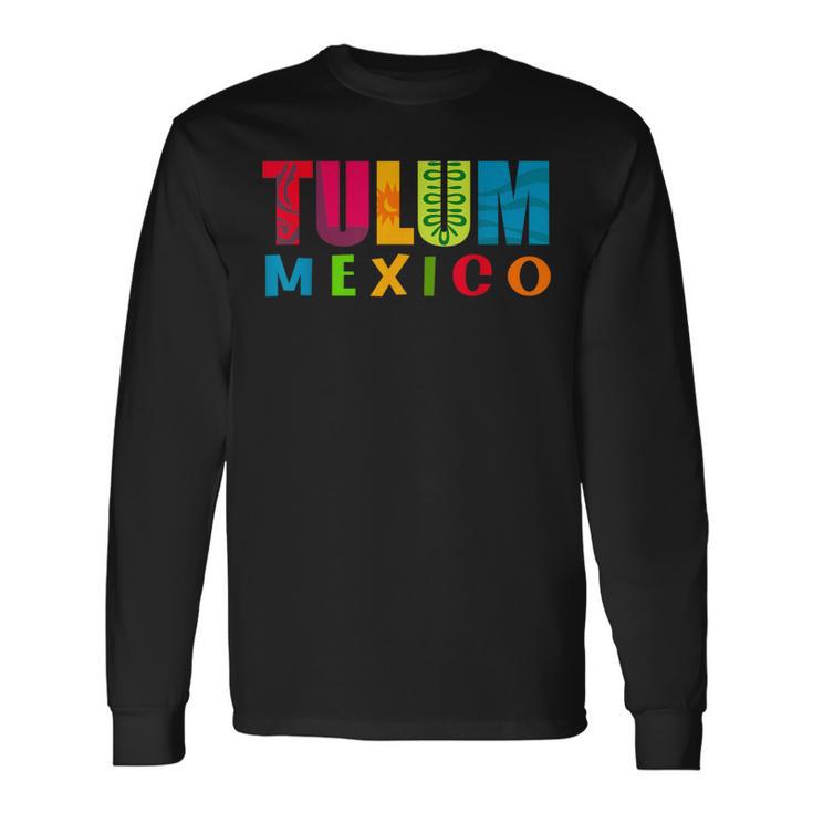 Tulum Mexico 2024 Vacation Summer Beach Souvenir Long Sleeve T-Shirt