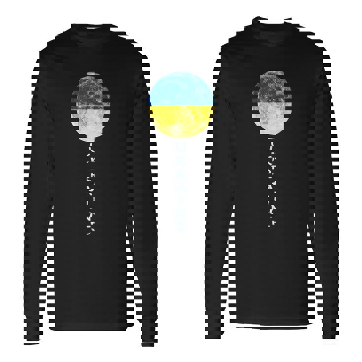 Ucrania Orgullo Lunar Bandera Ucraniana Raíces De Ucrania Recuerdo De Ucrania Camiseta de manga larga