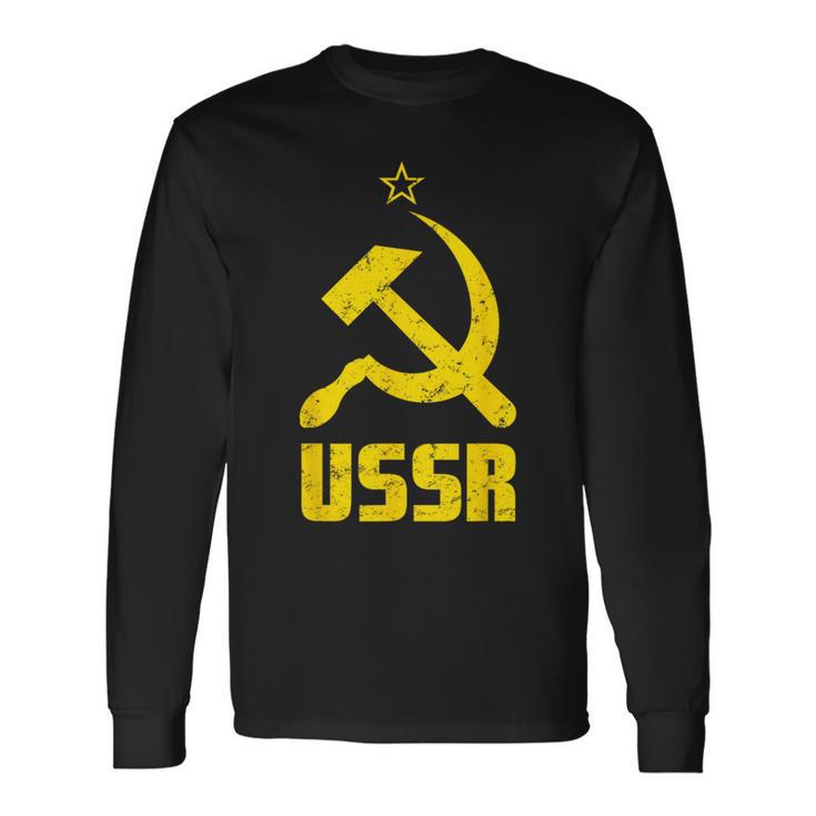 Udssr Used Look Hammer & Sickle Soviet Union Red Langarmshirts Geschenkideen