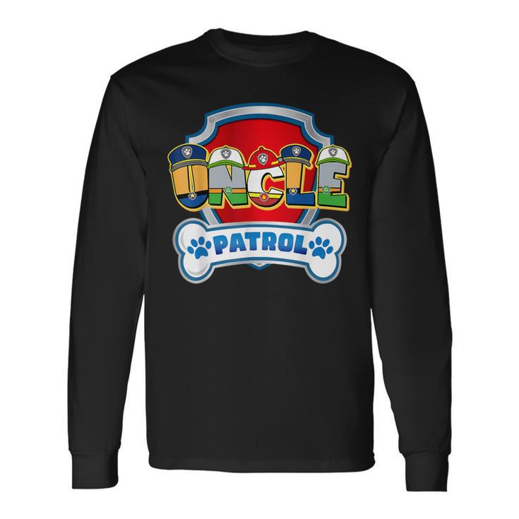 Uncle Of The Birthday Boy Dog Paw Family Decorations Party Long Sleeve T-Shirt Gifts ideas