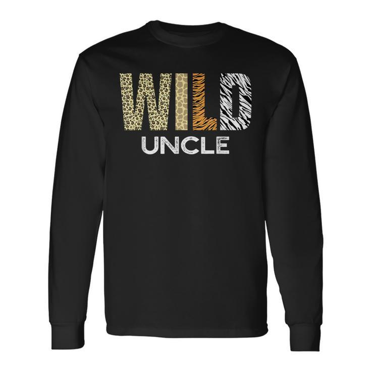 Uncle Of The Wild One Zoo Birthday Safari Jungle Animal Long Sleeve T-Shirt Gifts ideas