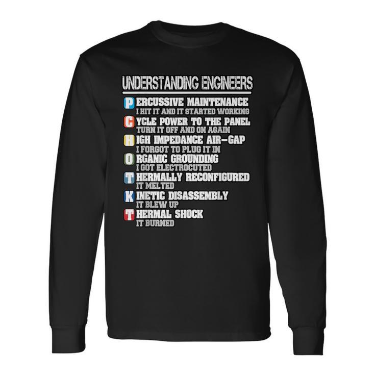 Understanding Engineers Percussive Maintenance Men Long Sleeve T-Shirt