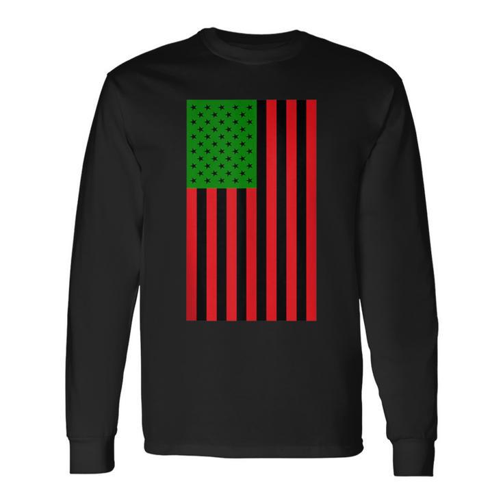 Unia Flag Pan African American Flag Junenth 1865 Long Sleeve T-Shirt