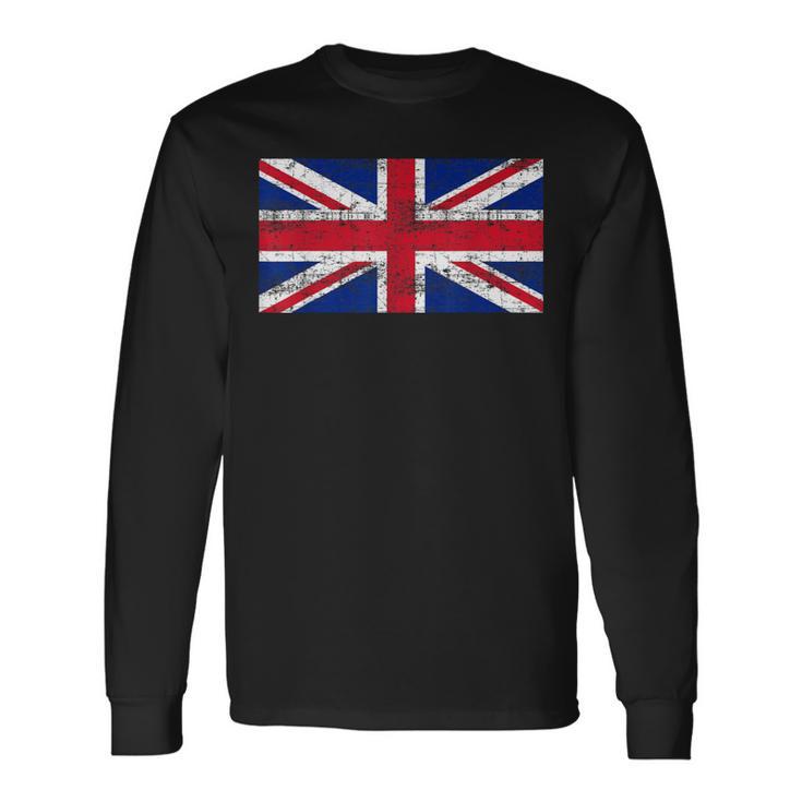 Union Jack Vintage Uk Flag Britain Loyalists Long Sleeve T-Shirt