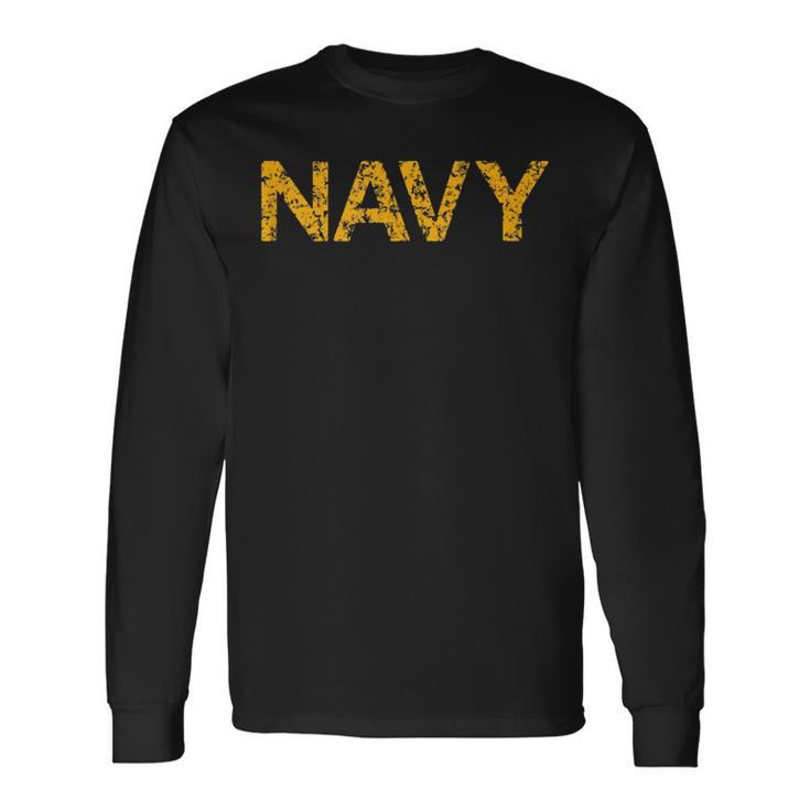 United States Navy Faded Grunge Long Sleeve T-Shirt