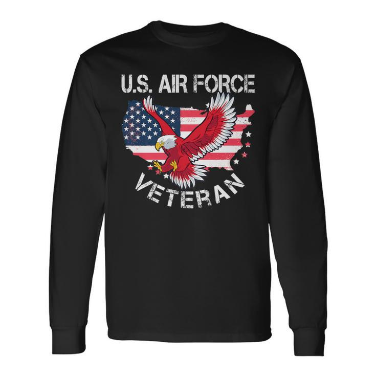 Us Air Force Veteran A Fine Man And Patriot For Veterans Long Sleeve T-Shirt