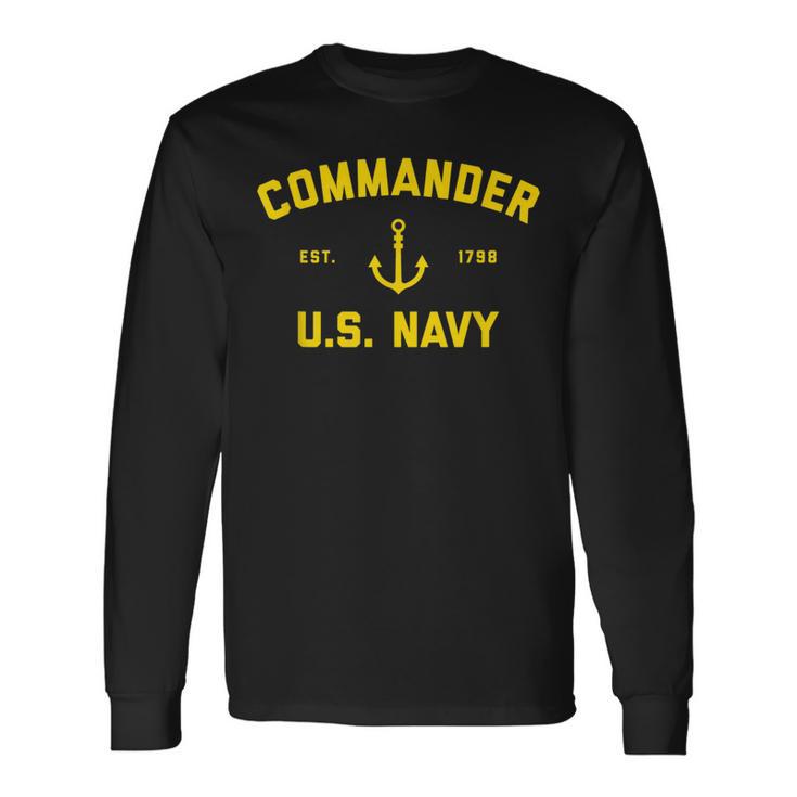 Us Navy Commander Cdr Long Sleeve T-Shirt