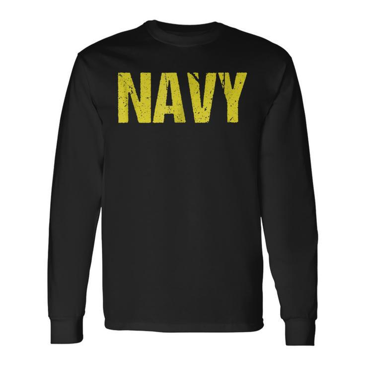 Us Navy Distressed Long Sleeve T-Shirt