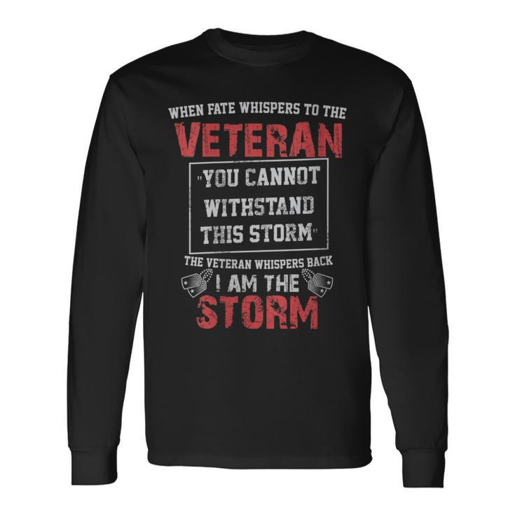Us Veteran I Am The Storm Long Sleeve T-Shirt Gifts ideas