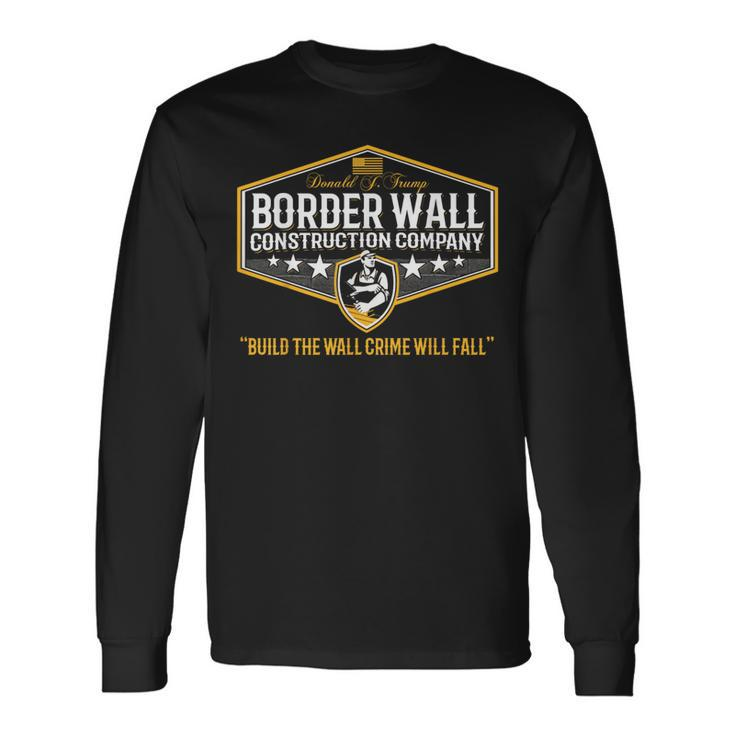 Usa Donald Trump Border Wall Construction Co Long Sleeve T-Shirt