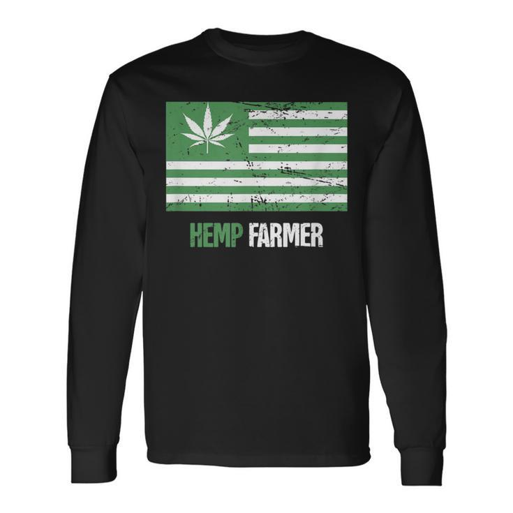 Usa Hemp Farming Organic Horticulture Hemp Farmer Long Sleeve T-Shirt
