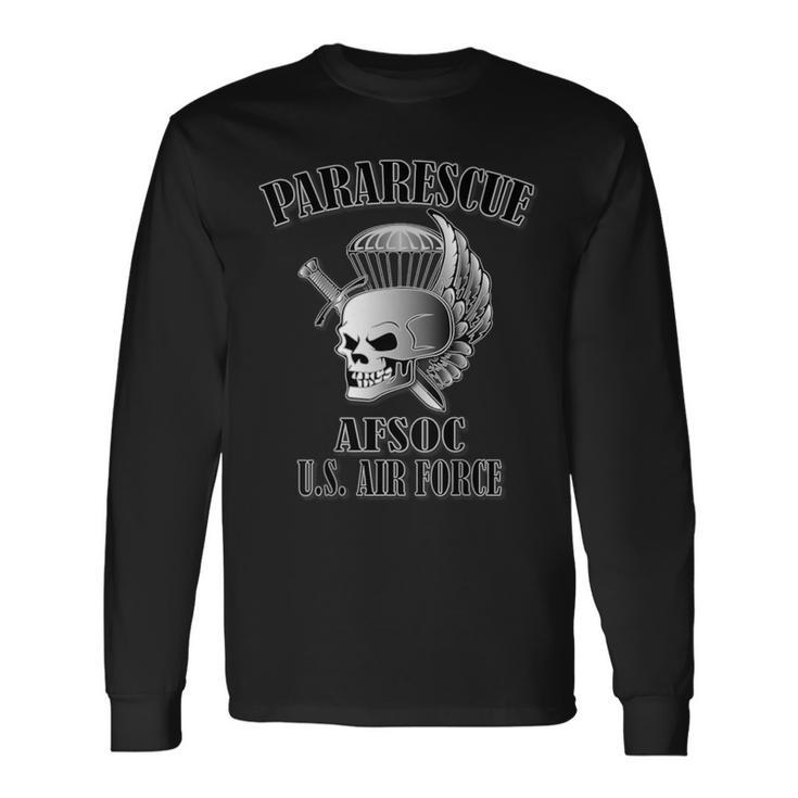 USAF Pararescue Back Long Sleeve T-Shirt Gifts ideas