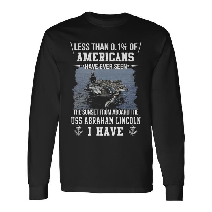 Uss Abraham Lincoln 72 Sunset Long Sleeve T-Shirt Gifts ideas