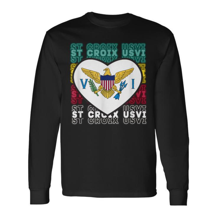 Usvi St Croix Crucian Usvi St Croix Usvi Souvenir Long Sleeve T-Shirt