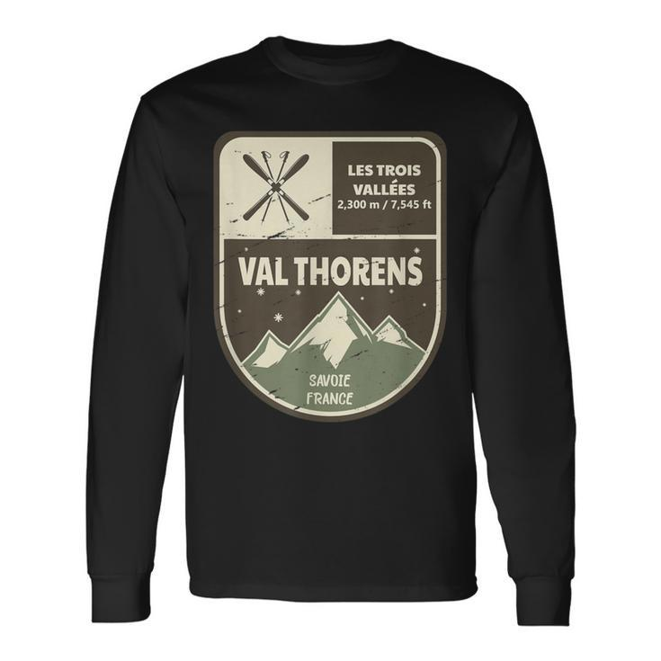 Val Thorens Les Trois Vallées Savoie France Vintage Langarmshirts Geschenkideen