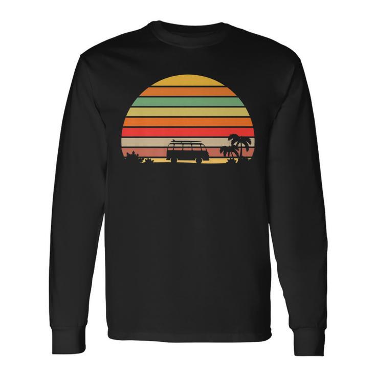 Van Life Is Fun-Retro Vintage Sunset-Beach Lifestyle Long Sleeve T-Shirt