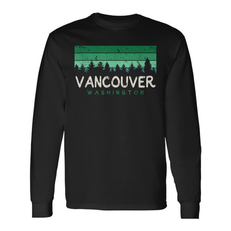 Vancouver Washington T Vintage Wa Souvenirs Long Sleeve T-Shirt