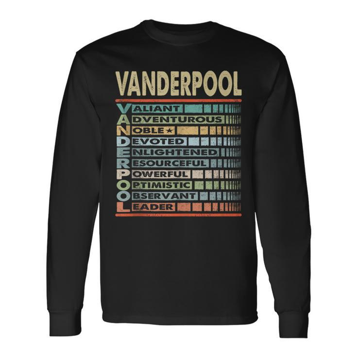 Vanderpool Family Name Vanderpool Last Name Team Long Sleeve T-Shirt