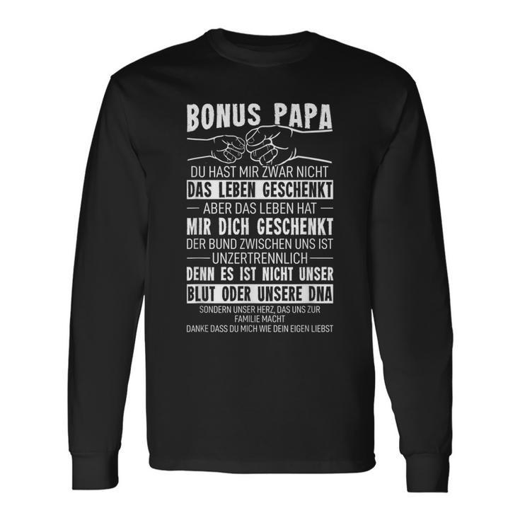 Vater Bonus Papatag Day Stepdad Step-Dad Man Langarmshirts Geschenkideen