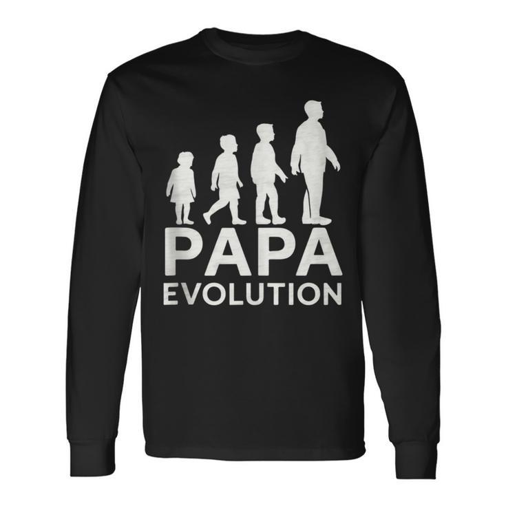 Vater Evolution Silhouette Papa Evolution Langarmshirts Geschenkideen