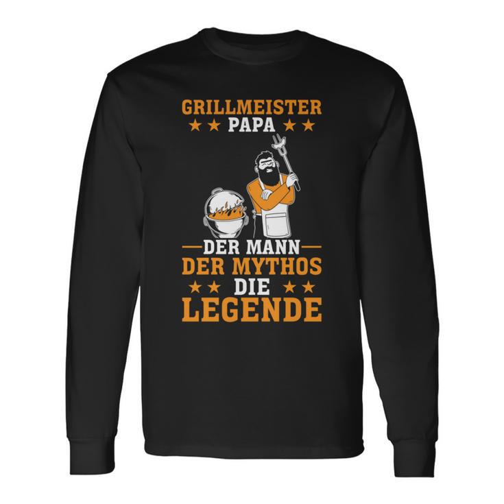 Vatertag Grillen Bbq Grillmeister Papa Barbecue Langarmshirts Geschenkideen