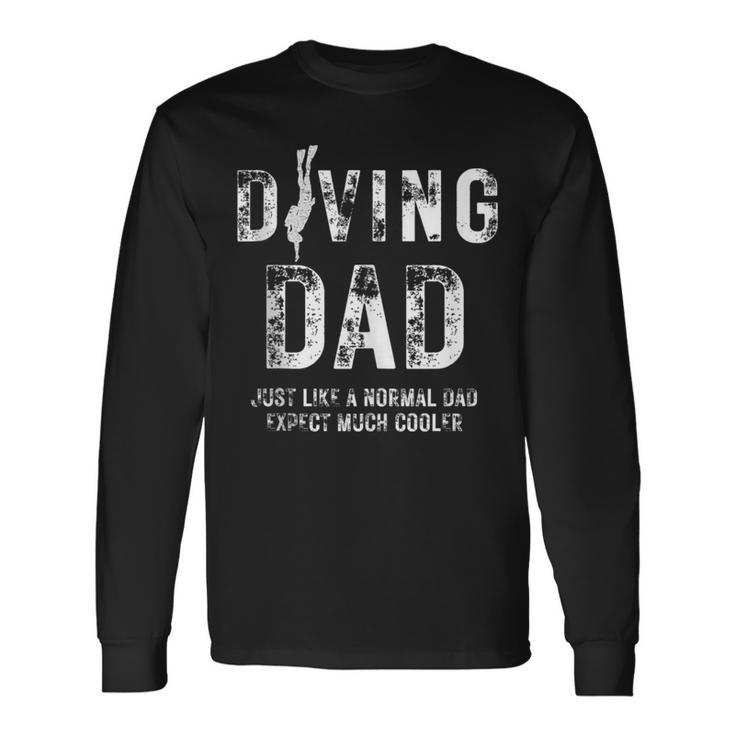 Vatertag Tauchen Papa Lustig Tauchen Papa Opa Männer Langarmshirts Geschenkideen