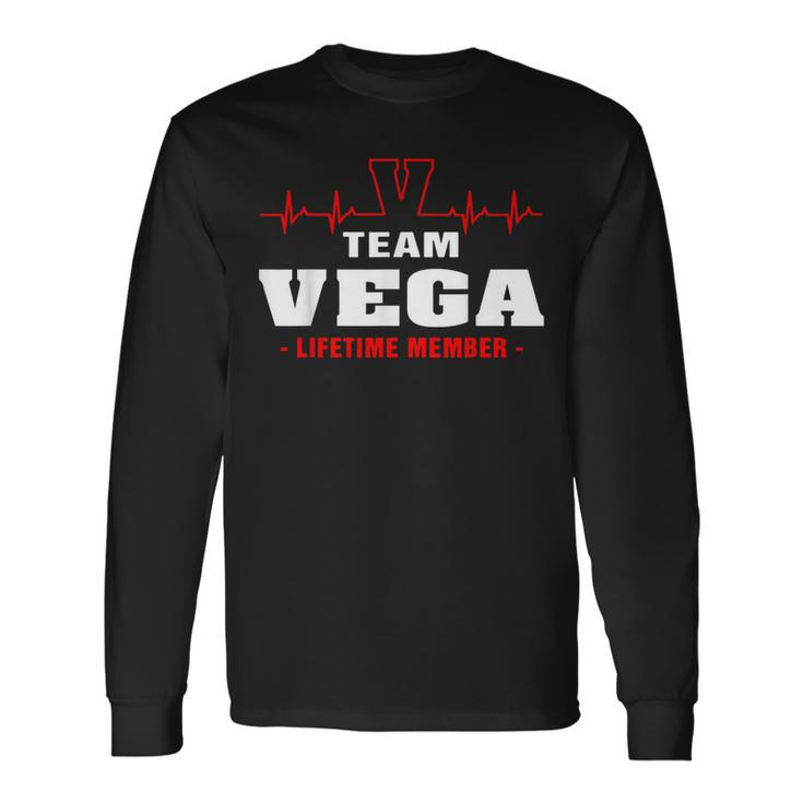 Vega Surname Family Last Name Team Vega Lifetime Member Long Sleeve T-Shirt