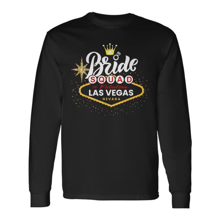 Vegas Bride Squad 2024 Married In Vegas Bachelorette Party Long Sleeve T-Shirt