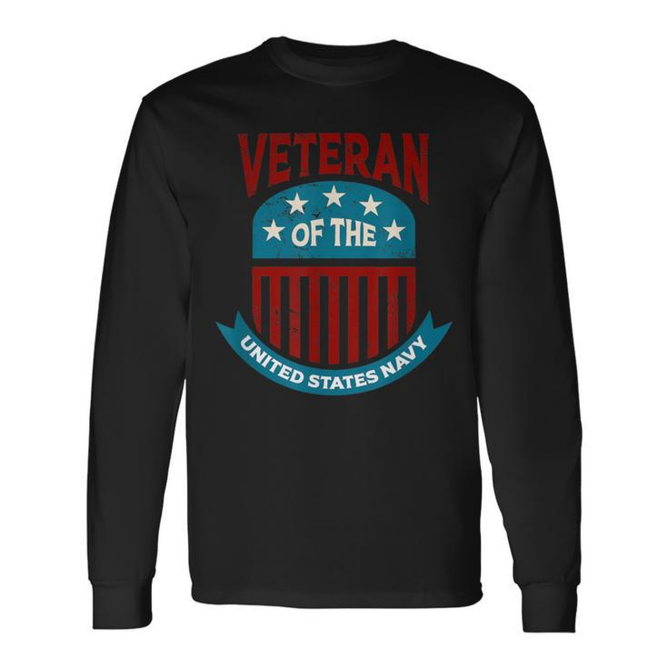 Veteran Us Navy Patriotic Memorial Day Short Sleeve Graphic Long Sleeve T-Shirt