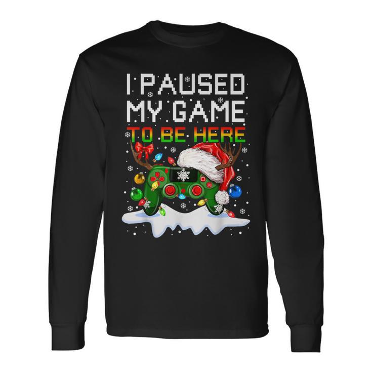 Video-Game Controller Santa Hat Christmas Gaming X-Mas Gamer Long Sleeve T-Shirt