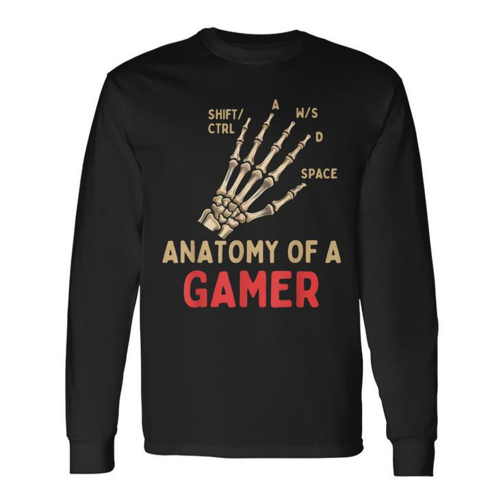 Video Games Gaming Anatomy Of A Gamer Long Sleeve T-Shirt Gifts ideas
